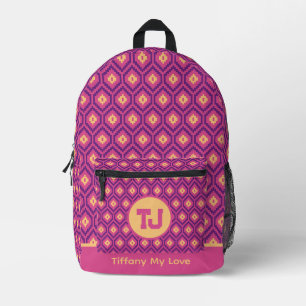 Schöne Mit Monogramm Gabe Teft Backpack Bedruckter Rucksack