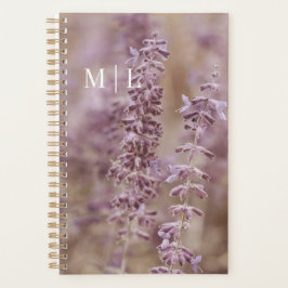 Schöne Mit Monogramm Lavendel Montana Wildblumen Planer