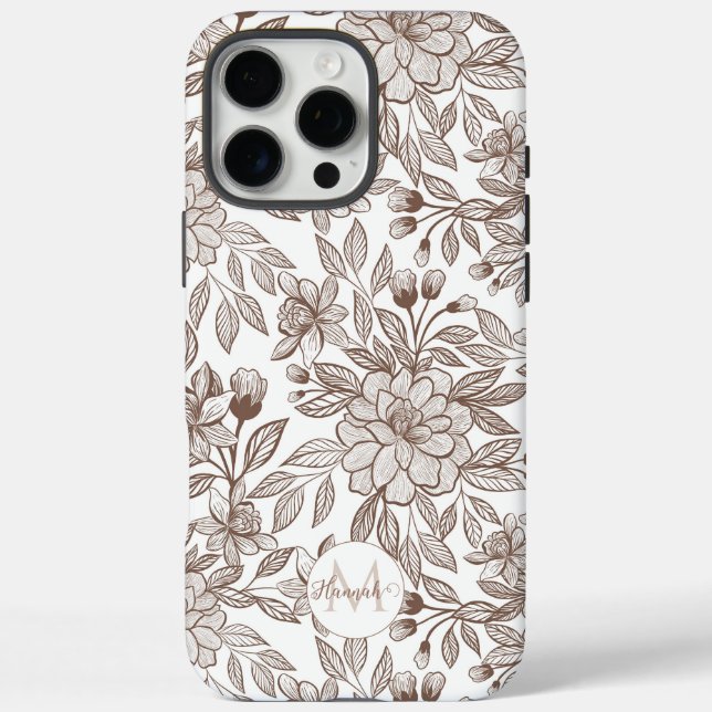 Schöne Mocha Mousse Vintag Case-Mate iPhone Hülle (Rückseite)