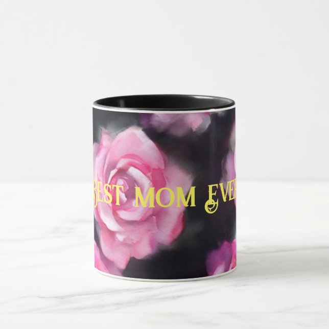 Schöne, moderne Aquarell Rosen Sammlung Tasse (Zentrum)