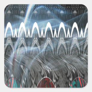 Schöne moderne, edgy Print Vektor Quadratischer Aufkleber