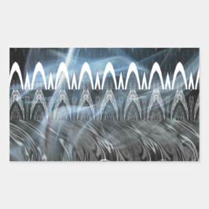 Schöne moderne, edgy Print Vektor Rechteckiger Aufkleber