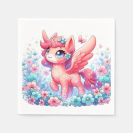 Schöne moderne Einhorn-Kinderdusche Serviette