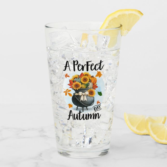 Schöne, moderne Erntedank Herbstkollektion Glas (Rückseite Ice)
