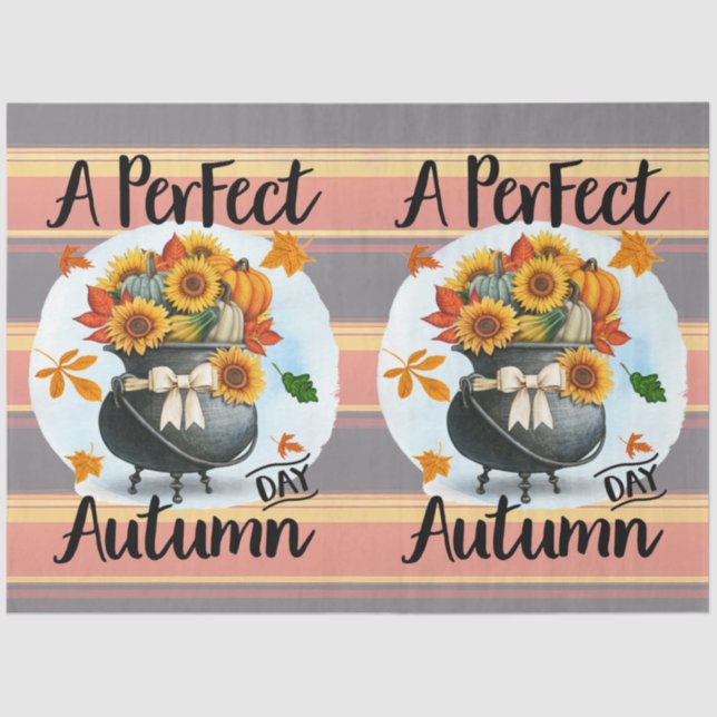 Schöne, moderne Erntedank Herbstkollektion Seidenpapier (Vorderseite)