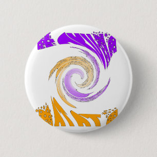 Schöne moderne Kunstgestaltung: Lila und Goldstrud Button