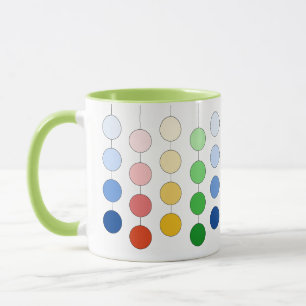 Schöne moderne mehrfarbige hängende Kreise Tasse