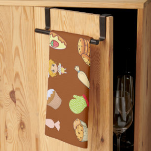 Schöne moderne niedliche Backform Koch braun Geschirrtuch