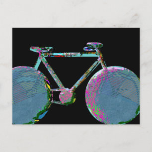 schöne moderne Radgrafik Postkarte