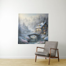 Schöne moderne Schneewinterlandschaft