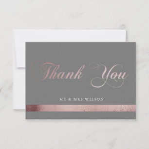 Schöne moderne Schrift   Danke, dass Sie eine Foto RSVP Karte