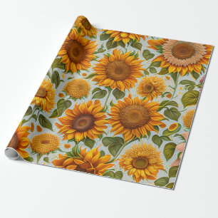 Schöne moderne Sonnenblumen-Kollektion Geschenkpapier