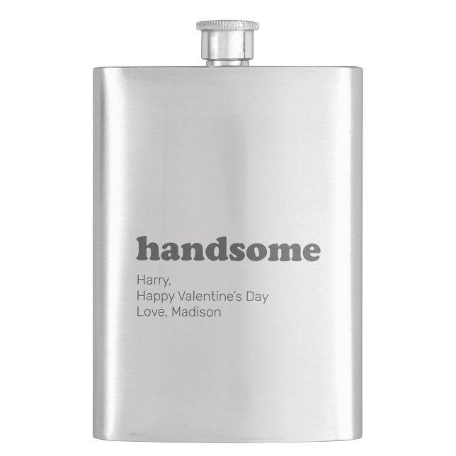 Schöne moderne Typografie mit benutzerdefinierter  Flachmann (Vorderseite)