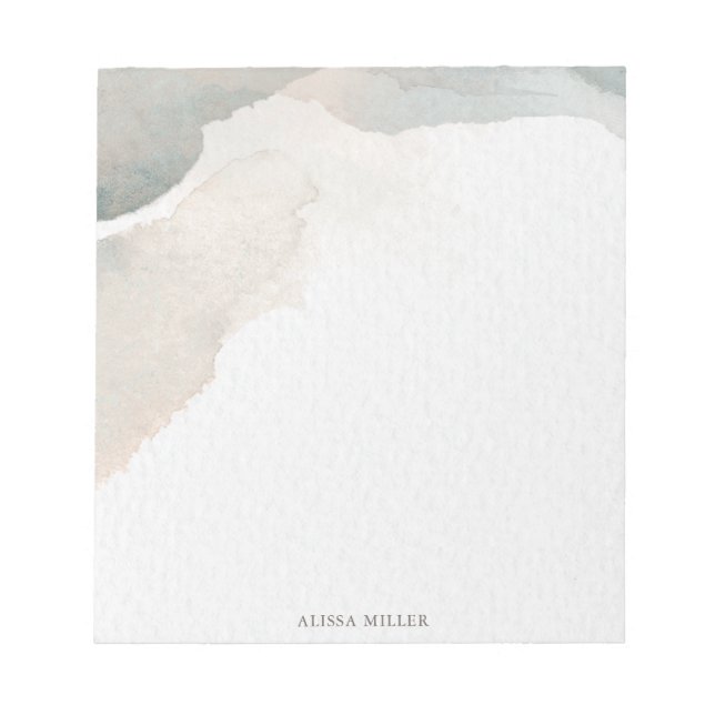 Schöne moderne Wasserfarbe Abstrakte Kunst Notizblock (Vorderseite)