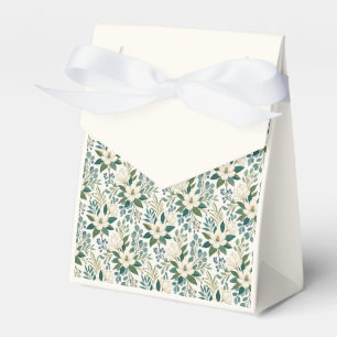 Schöne moderne weiße Blumen und Beeren Geschenkschachtel