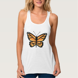 Schöne Monarch Orange Schmetterling Illustration Tank Top