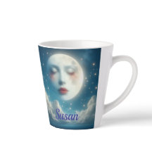 Schöne Mond Latte Tasse