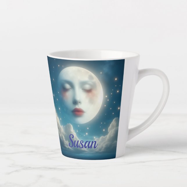 Schöne Mond Latte Tasse (Rechts)