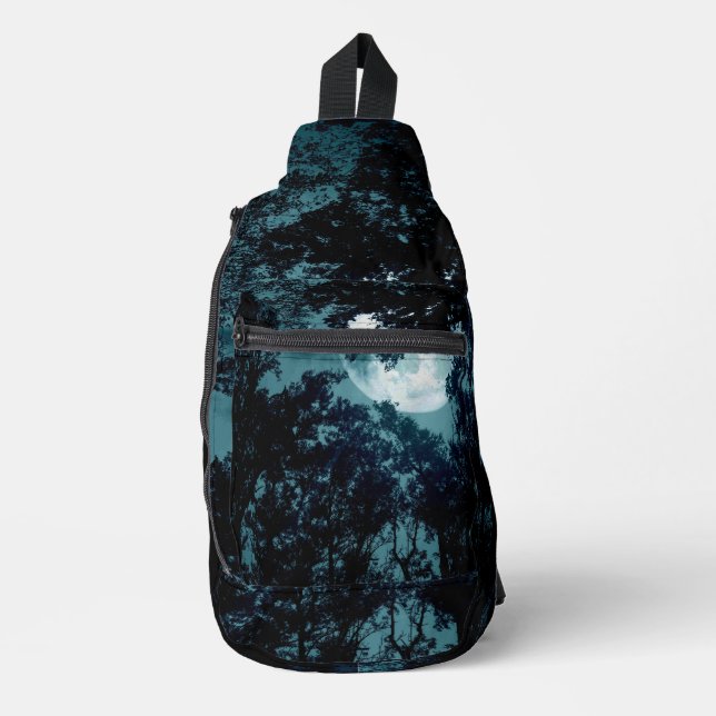 Schöne Mondglühen Crossbody Bag (Vorderseite)
