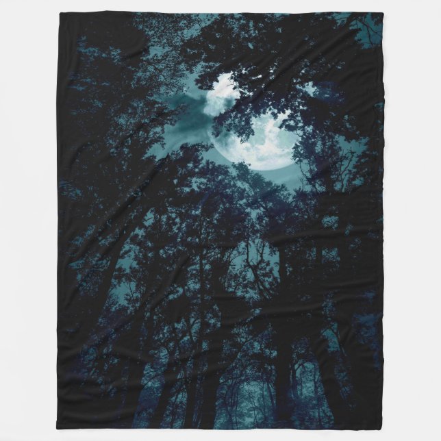 Schöne Mondglühen Fleecedecke (Vorderseite)