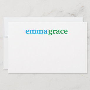 Schöne monogrammierte Stationery Note Card Briefpapier