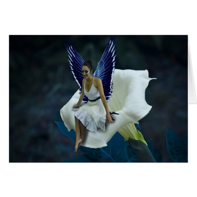 Schöne Moon Fairy mit der Blume "White Moon" (Vorderseite (Horizontal))