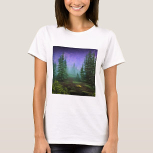 Schöne Moonlight Wilderness Szene T-Shirt
