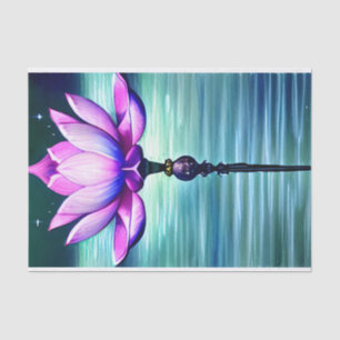 Schöne Moonlit Pink Lotus Blume Seidenpapier