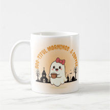 Schöne Morgen & Kaffee" Süßer Geist Halloween 