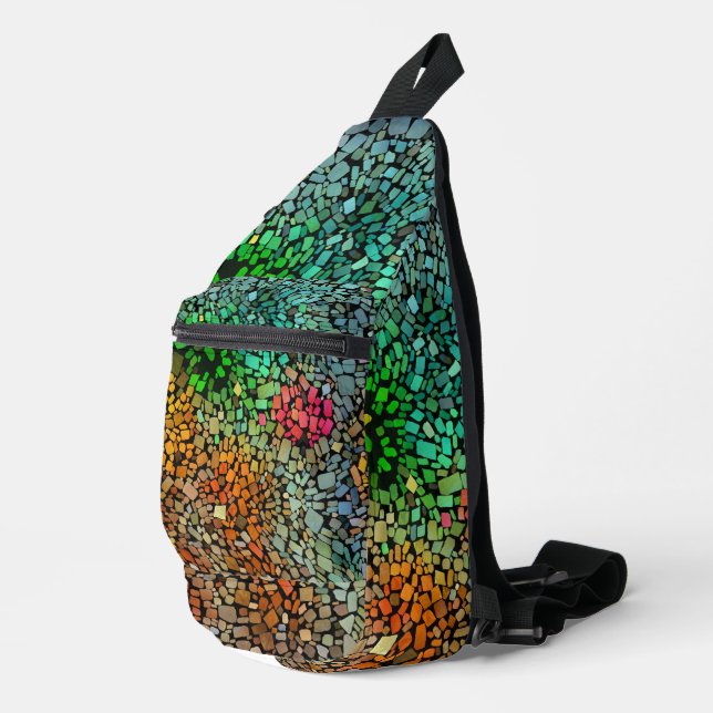 Schöne Mosaik Crossbody Bag (Rechte Ecke)