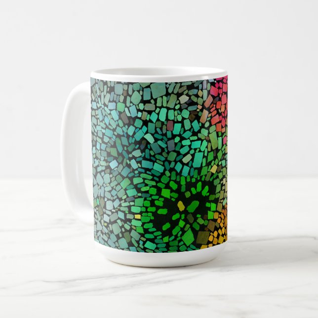 Schöne Mosaik Kaffeetasse (Vorderseite Links)