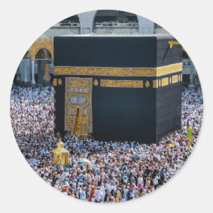 Schöne Moschee Mecca Islamischer Kaaba Geschenk Runder Aufkleber