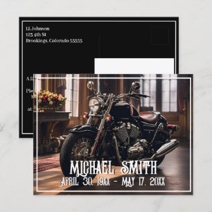 Schöne Motorrad-Feier des Lebens Postkarte