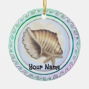 Schöne Muschel Keramik Ornament