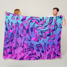Schöne Musik Aqua Blue Pink Warme Fleece