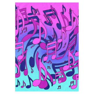 Schöne Musik Farbenfrohe Drehtafeln Pink Aqua  Tischdecke