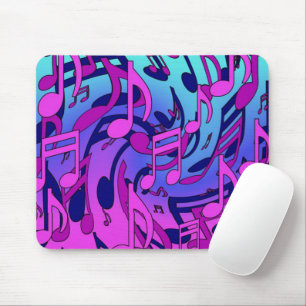 Schöne Musik Farbige wirbelnde Noten Mousepad