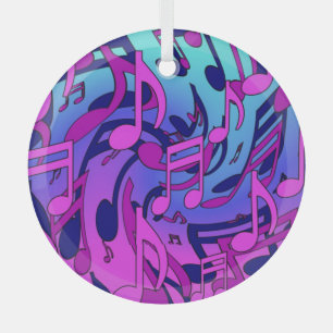 Schöne Musik Lebhaftes, buntes Upbeat Design Ornament Aus Glas