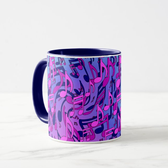 Schöne Musik Lebhaftes, buntes Upbeat Design Tasse (Vorderseite Links)