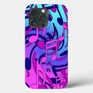 Schöne Musik Musikalisches Muster Pink Lila Aqua Case-Mate iPhone Hülle