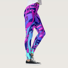 Schöne Musik Rosa Aqua Leggings