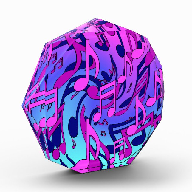 Schöne Musik Upbeat farbenfrohe musikalische Notiz Fotoblock (Links)