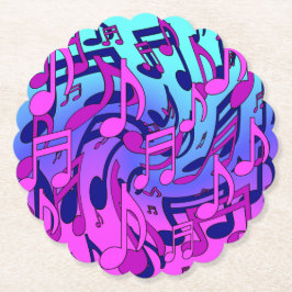 Schöne Musikfarbe Lebhaftes musikalisches Muster Untersetzer