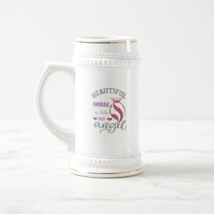 Schöne Mutter ist wie ein Engel Bierglas