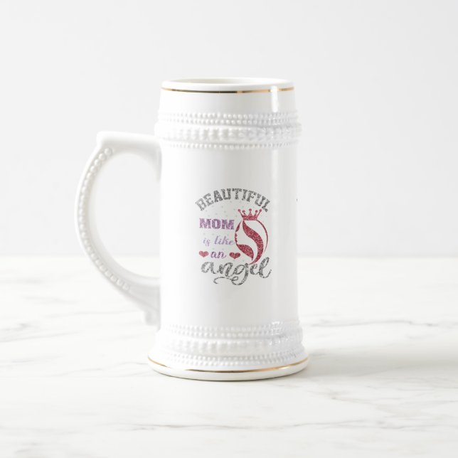 Schöne Mutter ist wie ein Engel Bierglas (Links)