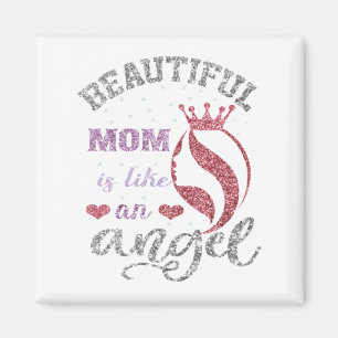 Schöne Mutter ist wie ein Engel Magnet