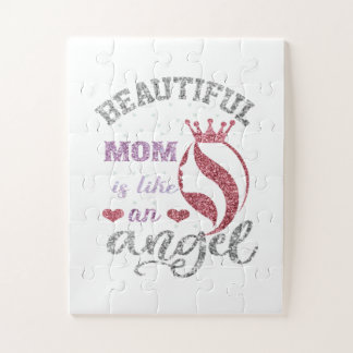 Schöne Mutter ist wie ein Engel Puzzle