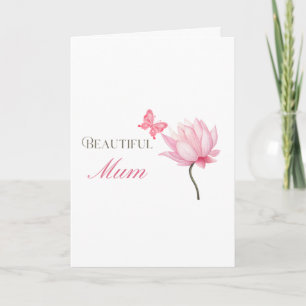 Schöne Mutter Rosa Lotus, Muttertag, Geburtstag Karte