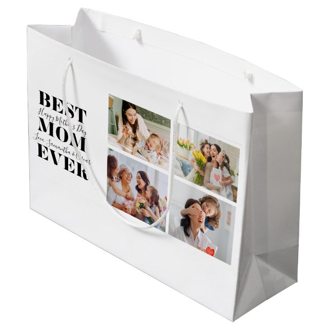 Schöne Mutter-Tag Geschenktasche Große Geschenktüte (Rückseite Schrägansicht)
