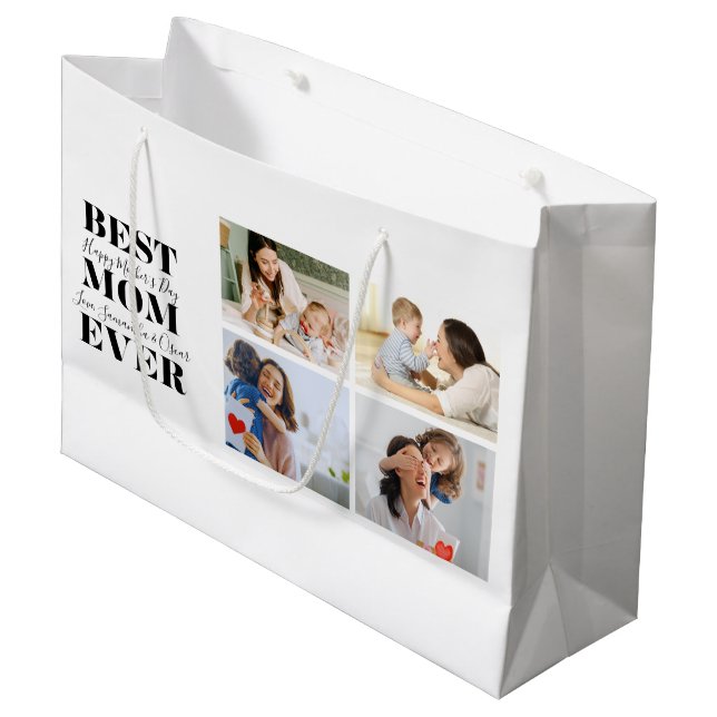 Schöne Mutter-Tag Geschenktasche Große Geschenktüte (Vorderseite Schrägansicht)
